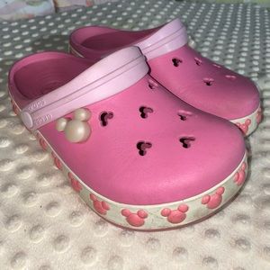 Pink Disney crocs